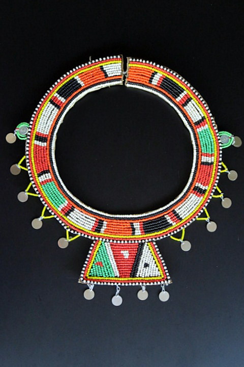 Large Maasai Tribal Jewelry Wedding Necklace from Kenya Africa