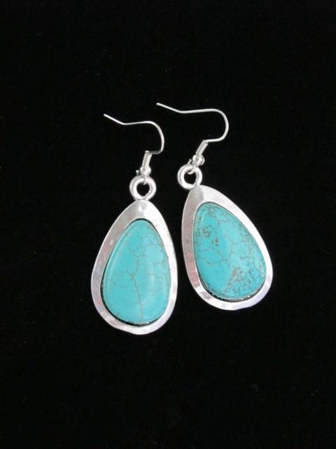 Turquoise Large Dangle Earrings - Simply Elegant