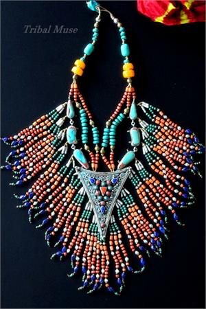 Large Tibetan tribal necklace from Nepal Tibetan necklace from Nepal
