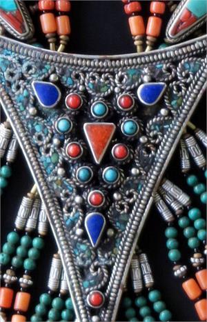 Elegant Large Tibetan tribal necklace from Nepal Large Tibetan necklace from Nepal