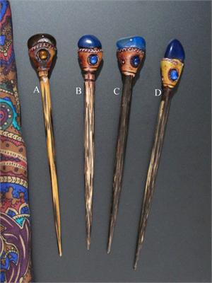 tribal hair sticks