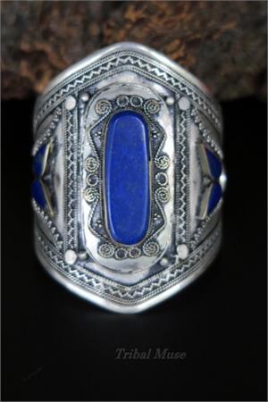 Lapis Lazuli Afghan ethnic jewelry cuff tribal jewelry bracelet